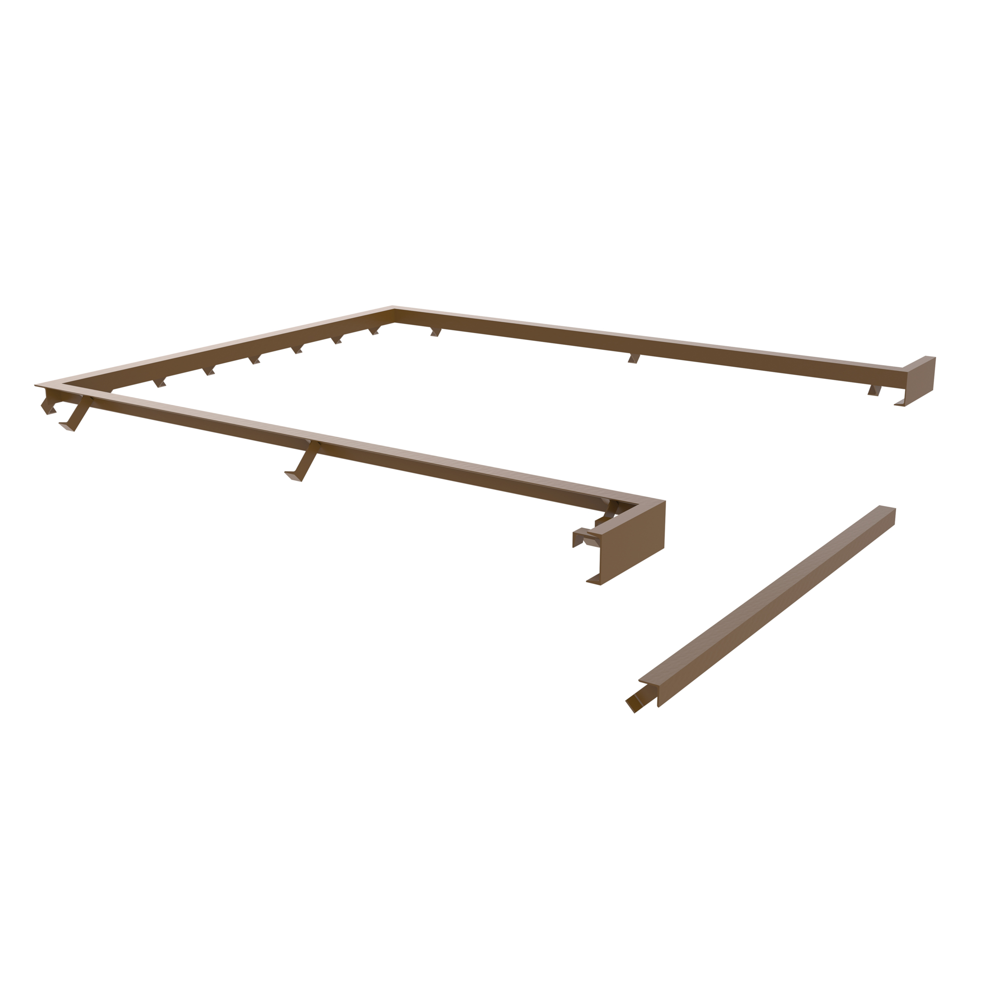 Vestil Optional Dock Leveler Curb Angle Set - 7ft. x 10ft., Durable Construction, Brown Liquid Paint Finish, Model# CAS-710
